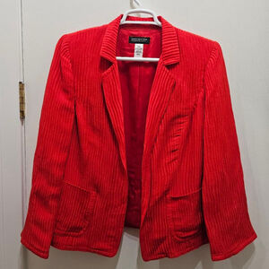Women's Jones New York Red Corduroy Blazer Plus 14W